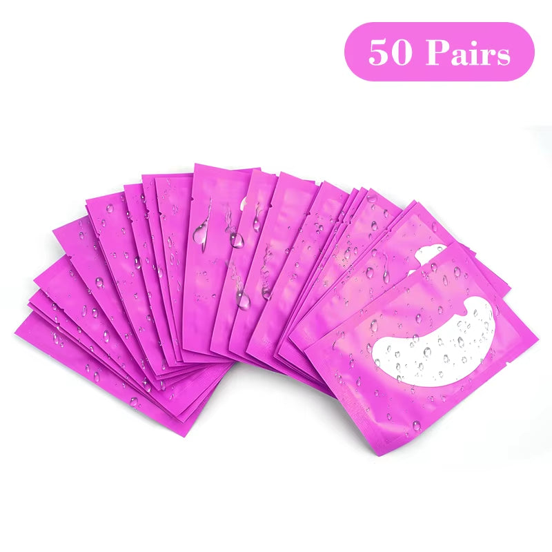 100 Pairs of Hydrogel Grafting Eyelash Stickers - Gentle and Non-Irritating Lashes Extension Supplies for Makeup Application