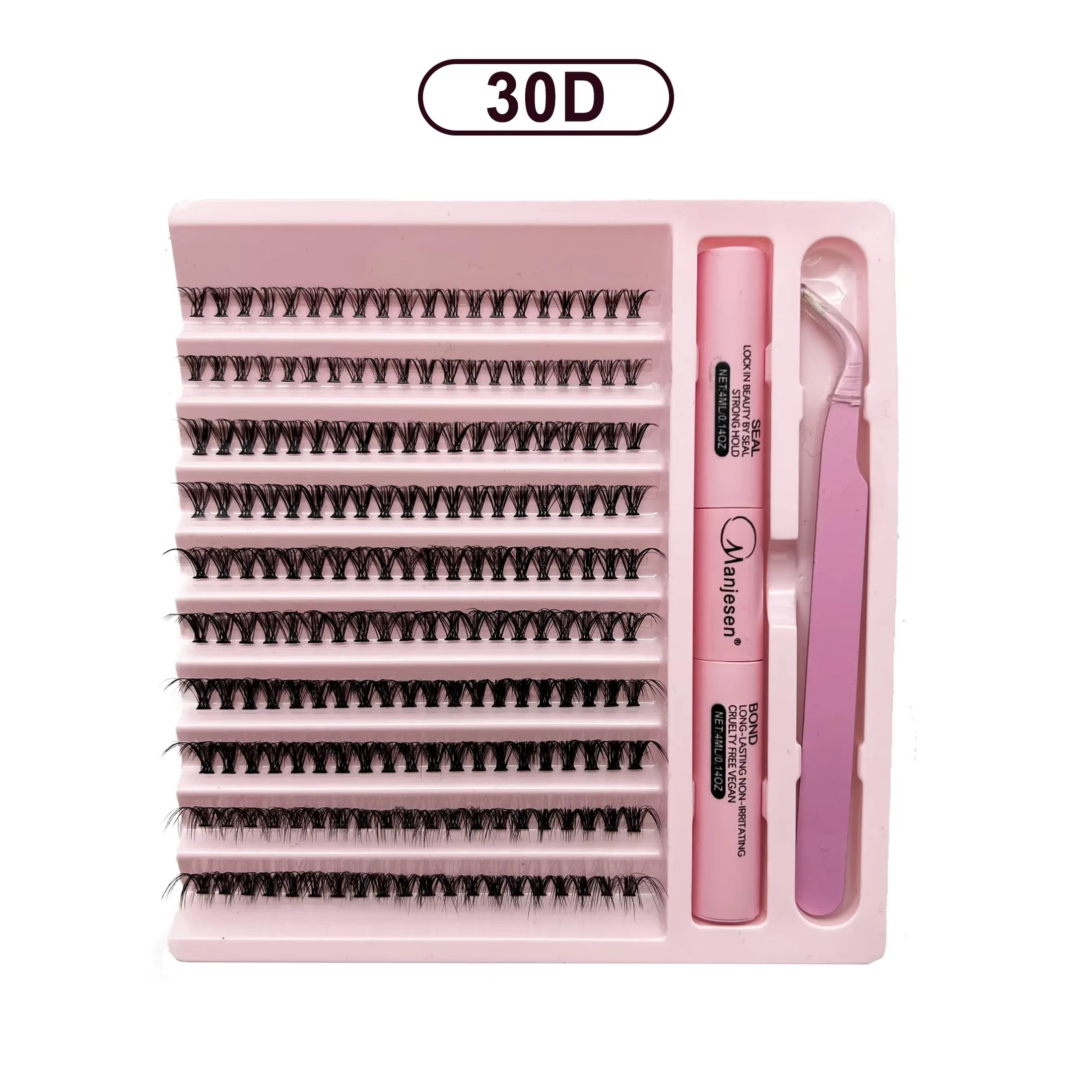 Professional DIY Eyelash Extension Kit - 200 PCS Cluster Lashes with Bonding and Sealing Tools for Optimal Application