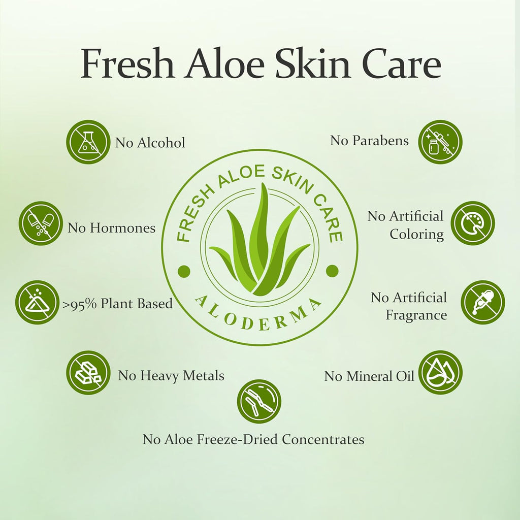 Aloe Vera Gel - 96% Pure Organic Formula, Harvested Within 12 Hours for Skin, Scalp, and Hair Hydration, Soothing Moisturizer, 7.05 Oz