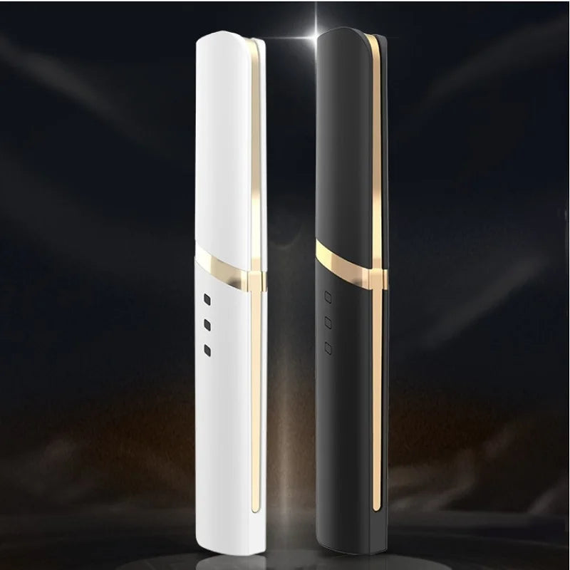 1081 Wholesale Private Label Rose Gold Mini Electric Makeup Set with 3D Magnetic Heated Eyelash Curler