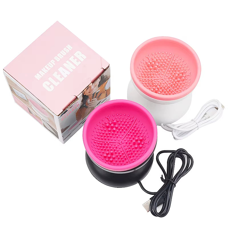 Portable Electric Makeup Brush Cleaner and Dryer with Silicone Technology