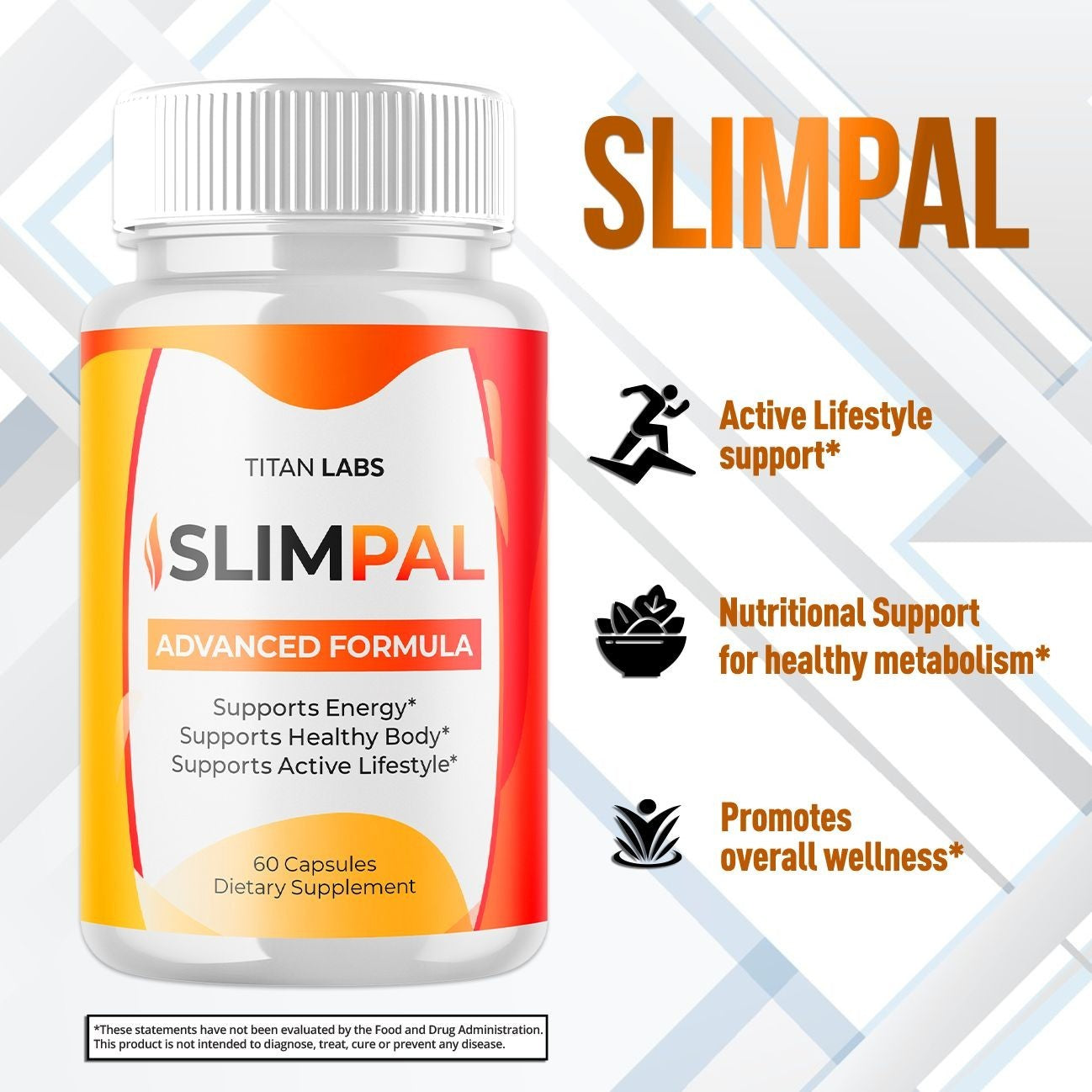 (5 Pack) Slimpal Advanced Energy and Fitness Supplement Slim Pal 300 Capsules