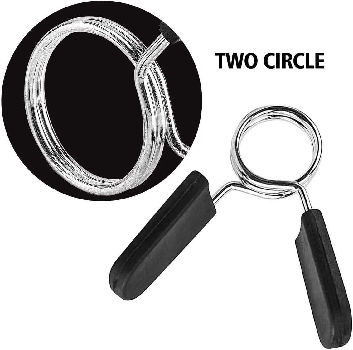 1-Inch Barbell Clamps and Dumbbell Spring Clips for Standard Weight Bars - Durable Locking Collars for Strength Training and Fitness Equipment
