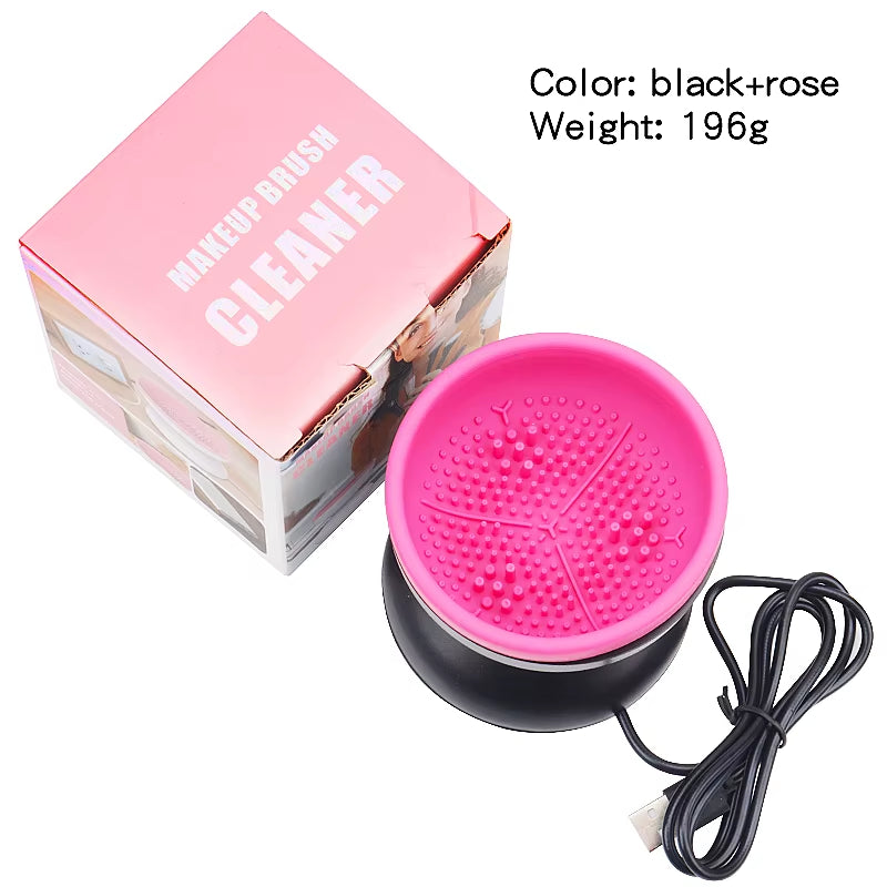 Portable Electric Makeup Brush Cleaner and Dryer with Silicone Technology