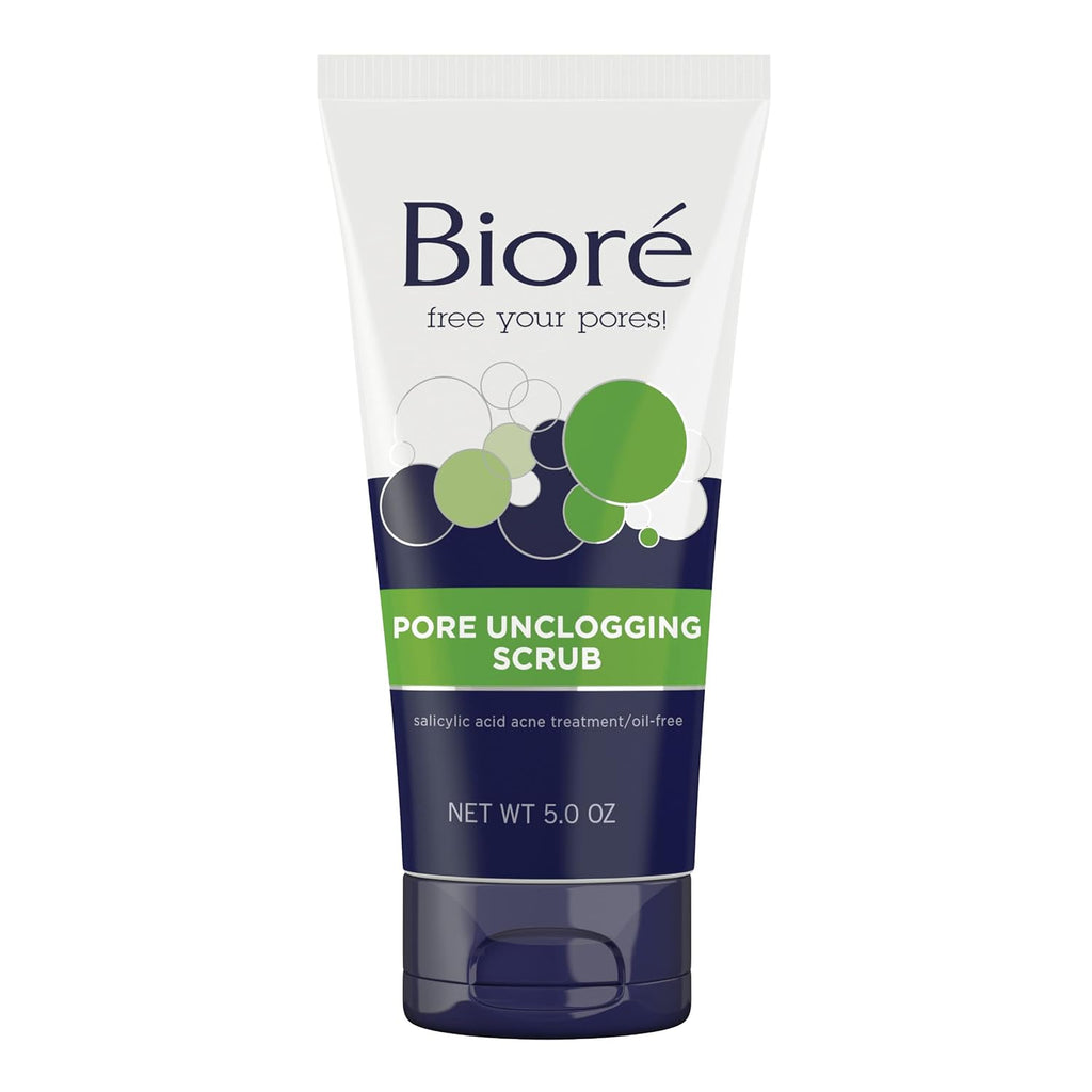 Pore Unclogging Facial Scrub with Salicylic Acid - Oil-Free, 5 Ounces (HSA/FSA Approved)