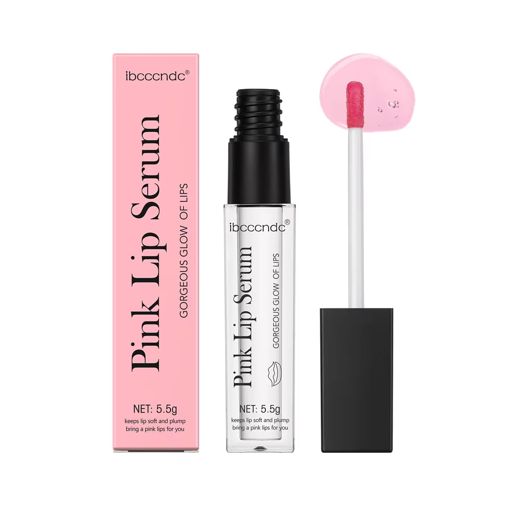 Pink Lip Serum - Moisturizing, Exfoliating, and Pigmentation-Reducing Plumper for Enhanced Lip Care