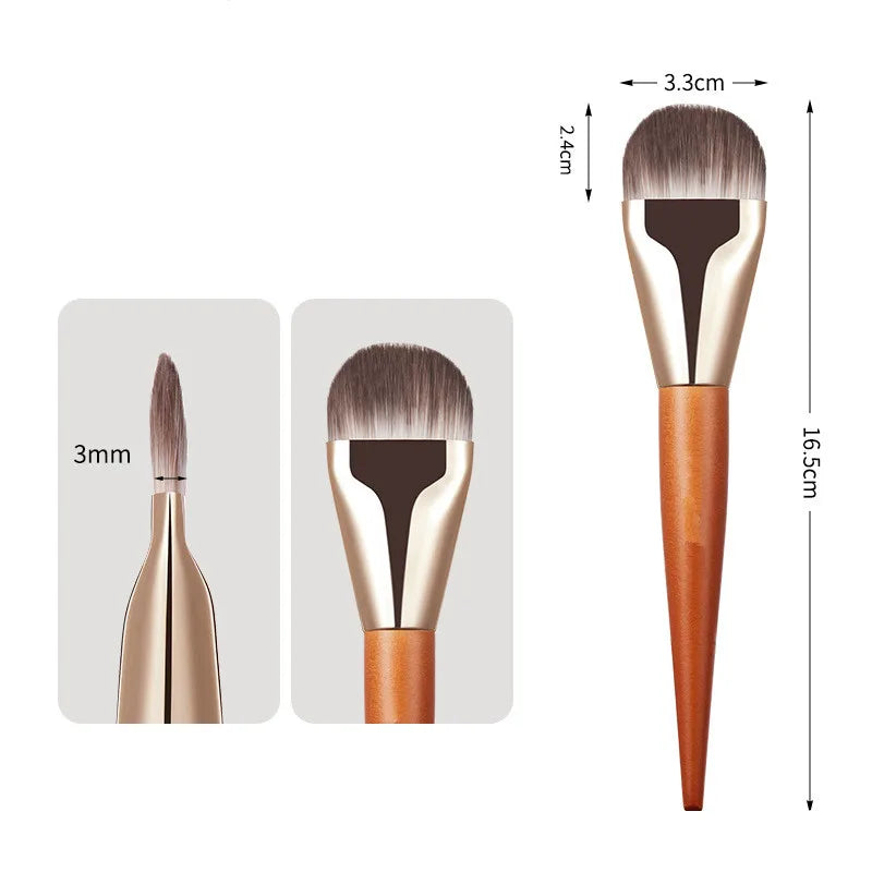 Professional Liquid Foundation Brush with Broom Head for Shadow Repair - Women's Face Base Makeup Tool