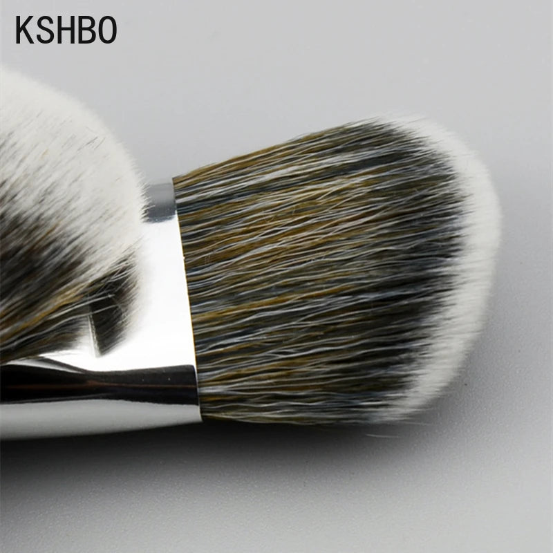 Professional Liquid Foundation Brush with Broom Head for Shadow Repair - Women's Face Base Makeup Tool