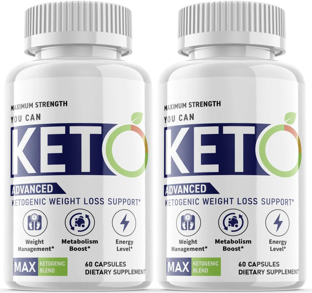 (2 Pack) You Can Keto - Keto You Weight Loss Formula - Energy & Focus Boosting Dietary Supplements for Weight Management & Metabolism - Advanced Fat Burn Raspberry Ketones Pills - 120 Capsules