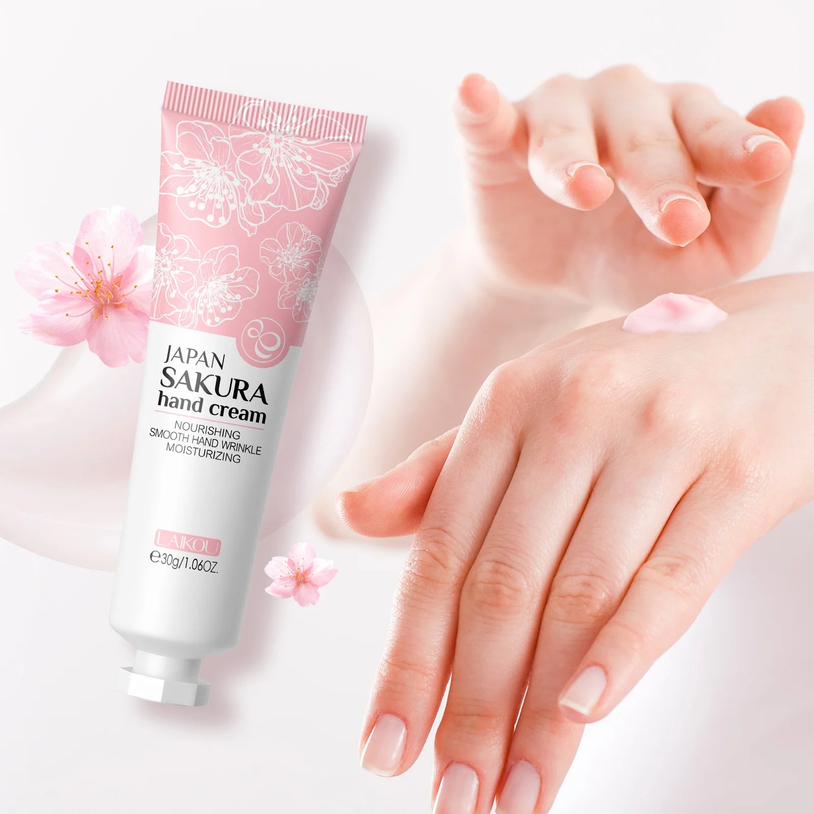 8-Piece Sakura Facial Skin Care Set: Moisturizing Serum, Nourishing Cream, Soothing Lip Balm, and Hand Cream for Enhanced Beauty and Care