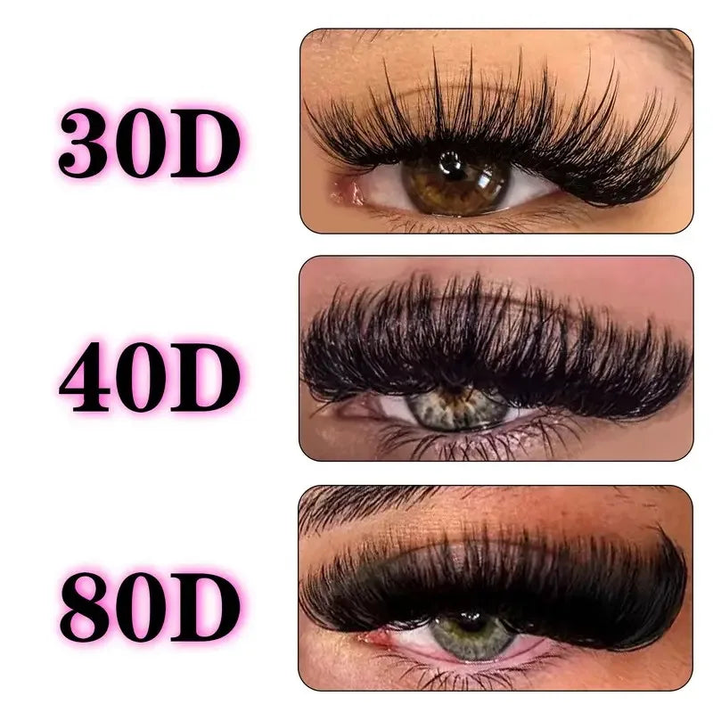 200 PCS Eyelash Cluster Extension Kit with Bond and Seal Makeup Tools for DIY Lash Application