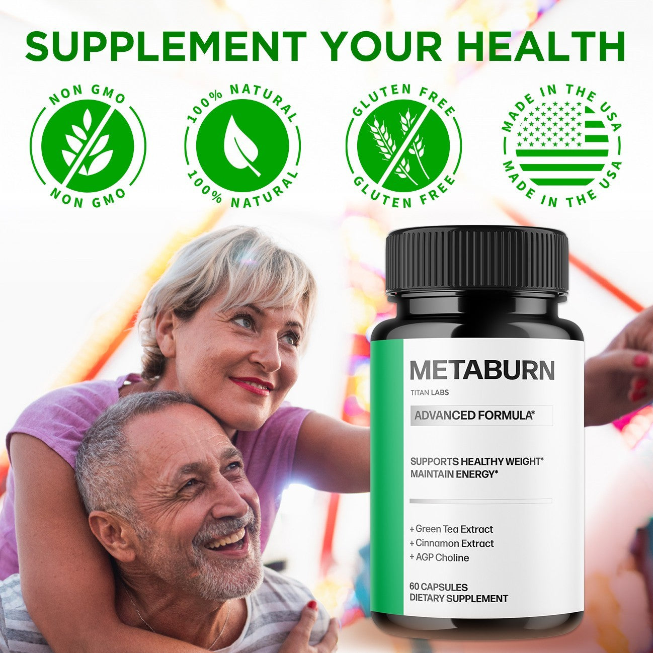 (1 Pack) Metaburn Advanced Energy & Fitness Support Supplement Meta Burn 60 Caps