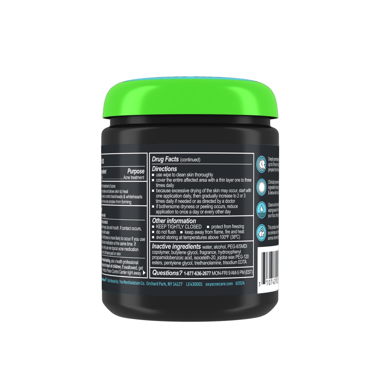 Deep Pore Acne Cleansing Pads with 2% Salicylic Acid - Maximum Strength Treatment for Breakouts, Exfoliation, and Blackhead Removal - Dermatologist Recommended - 90 Pads
