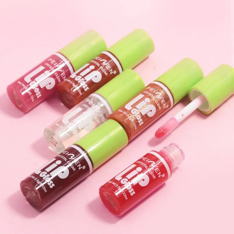 6-Piece Moisturizing Lip Gloss Set - Transparent Lip Oil, Hydrating Lip Glaze, and Lip Plumper Liquid Lipstick for Enhanced Lip Care and Cosmetics