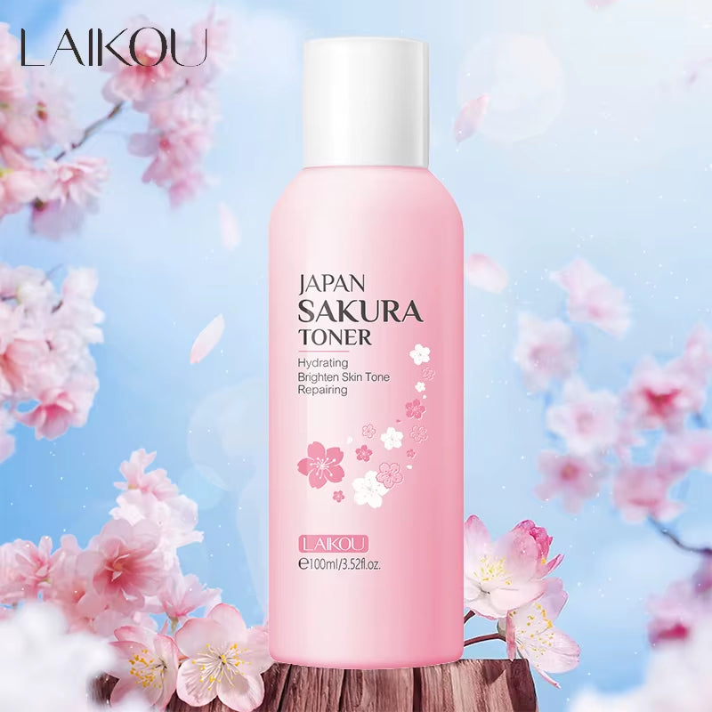 8-Piece Sakura Facial Skin Care Set: Moisturizing Serum, Nourishing Cream, Soothing Lip Balm, and Hand Cream for Enhanced Beauty and Care