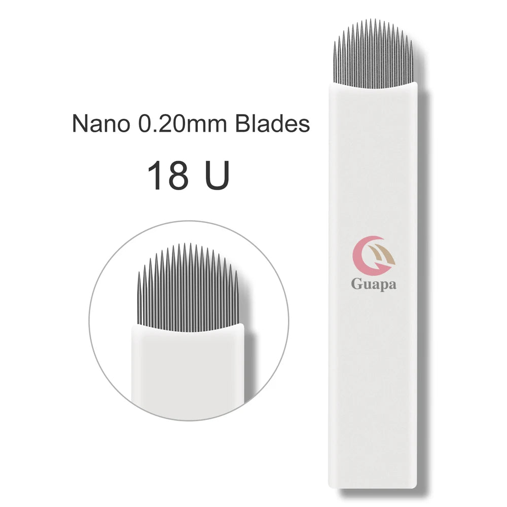White Microblading Needles (9/11/12/14/18/21) for Permanent Makeup Eyebrow Tattoo Supplies