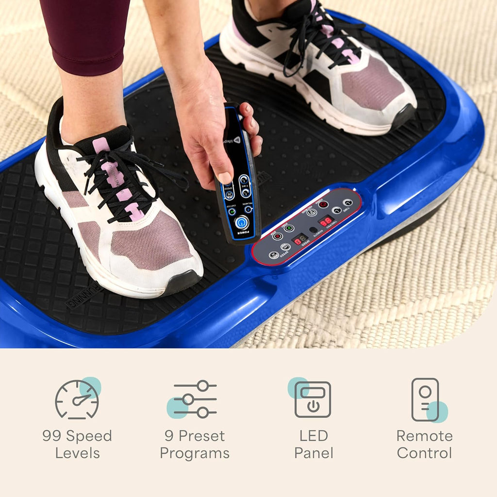 Waver Vibration Plate Exercise Machine for Enhanced Lymphatic Drainage and Comprehensive Full-Body Workouts with Resistance Bands – Professional Fitness Equipment for Strength and Toning