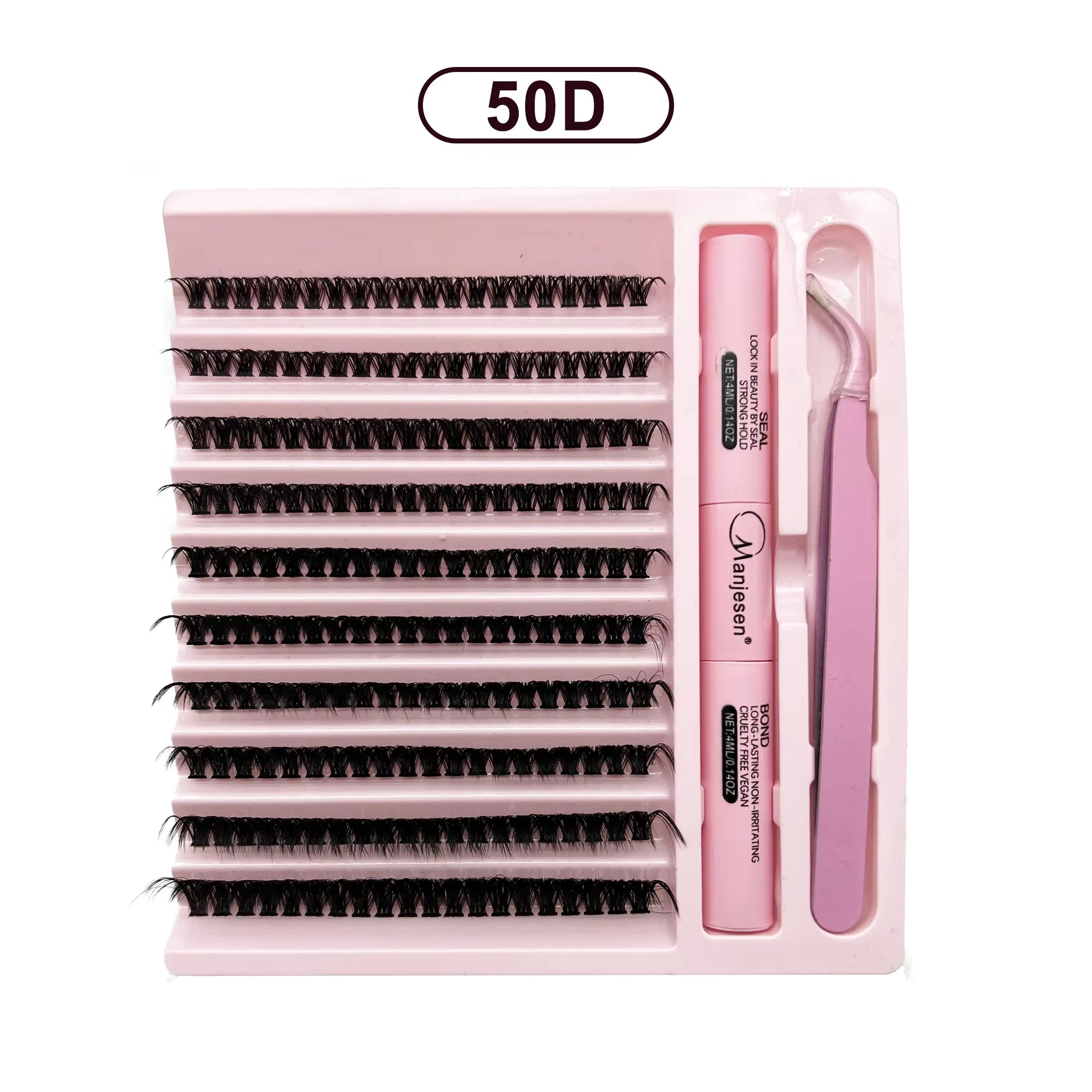 Professional DIY Eyelash Extension Kit - 200 PCS Cluster Lashes with Bonding and Sealing Tools for Optimal Application