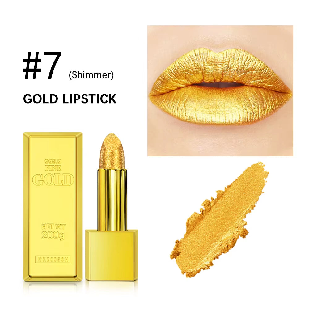 Glitter Infused Moisturizing Lipstick Set - Long Lasting Velvet Matte and Shiny Lip Gloss Collection