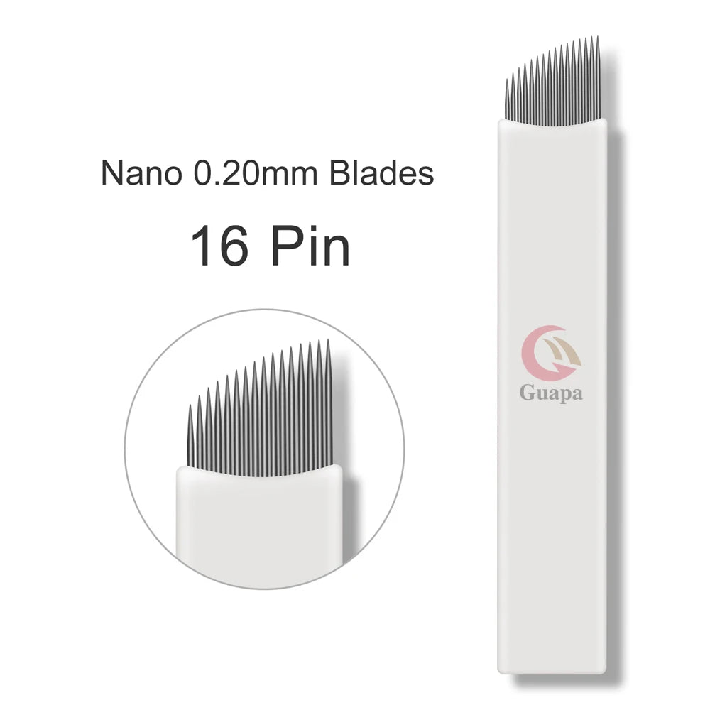 White Microblading Needles (9/11/12/14/18/21) for Permanent Makeup Eyebrow Tattoo Supplies