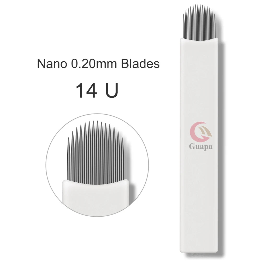 White Microblading Needles (9/11/12/14/18/21) for Permanent Makeup Eyebrow Tattoo Supplies