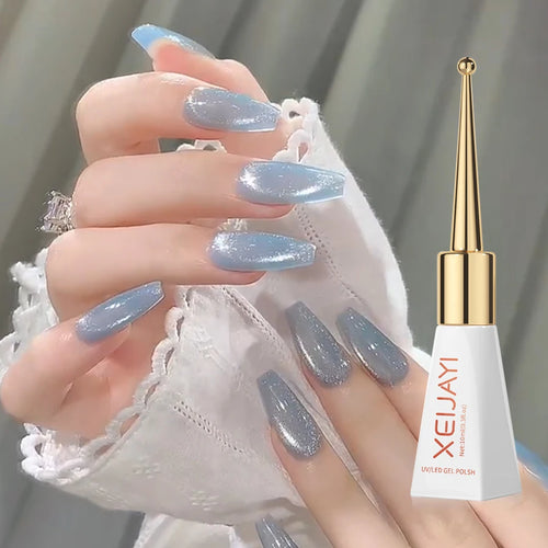 10ml Magnetic Cat Eye Chrome Nail Powder - Chameleon Metallic Glitter for Gel Polish and DIY Nail Art