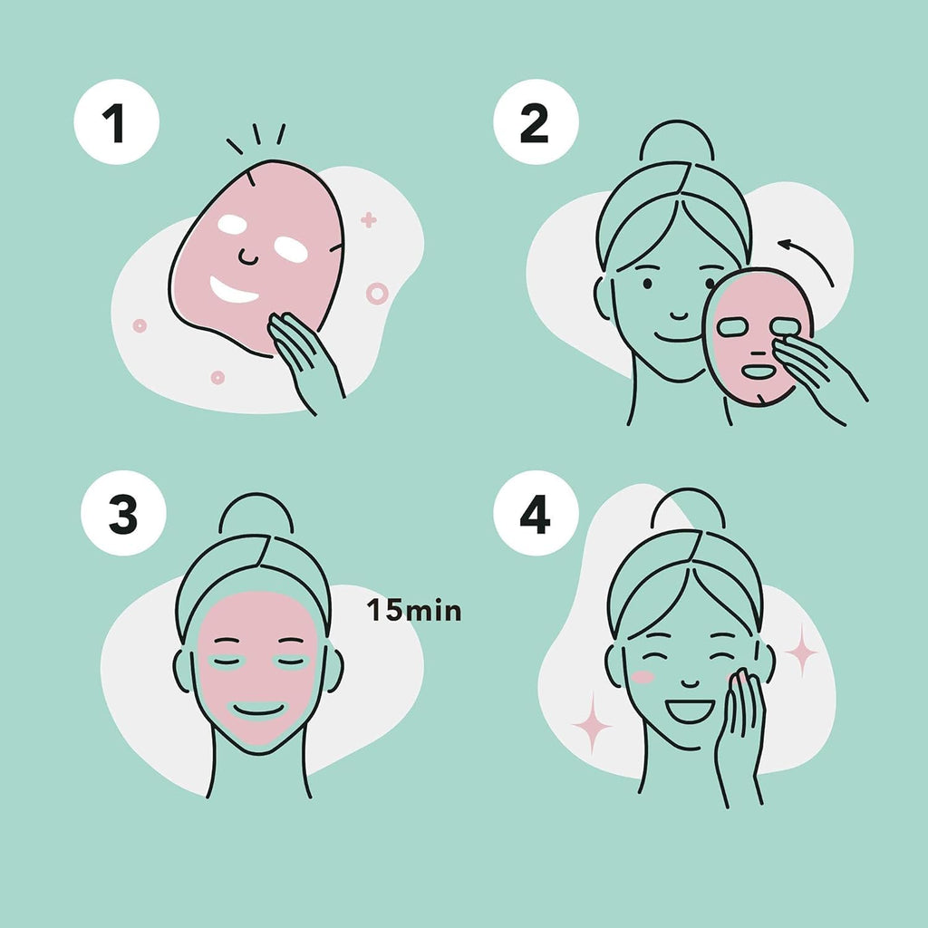 Essence Facial Sheet Mask Set - Korean Skin Care Moisturizing 12 Pack (Assorted - 2 of Each Variant)