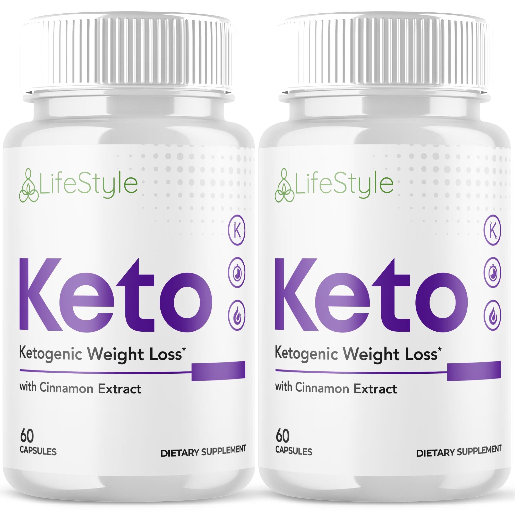 Lifestyle Keto - Ketogenic Weight Loss - Energy & Focus Boosting Dietary Supplements for Weight Management & Metabolism - Advanced Fat Burn Raspberry Ketones Pills - 120 Capsules (2 Pack)