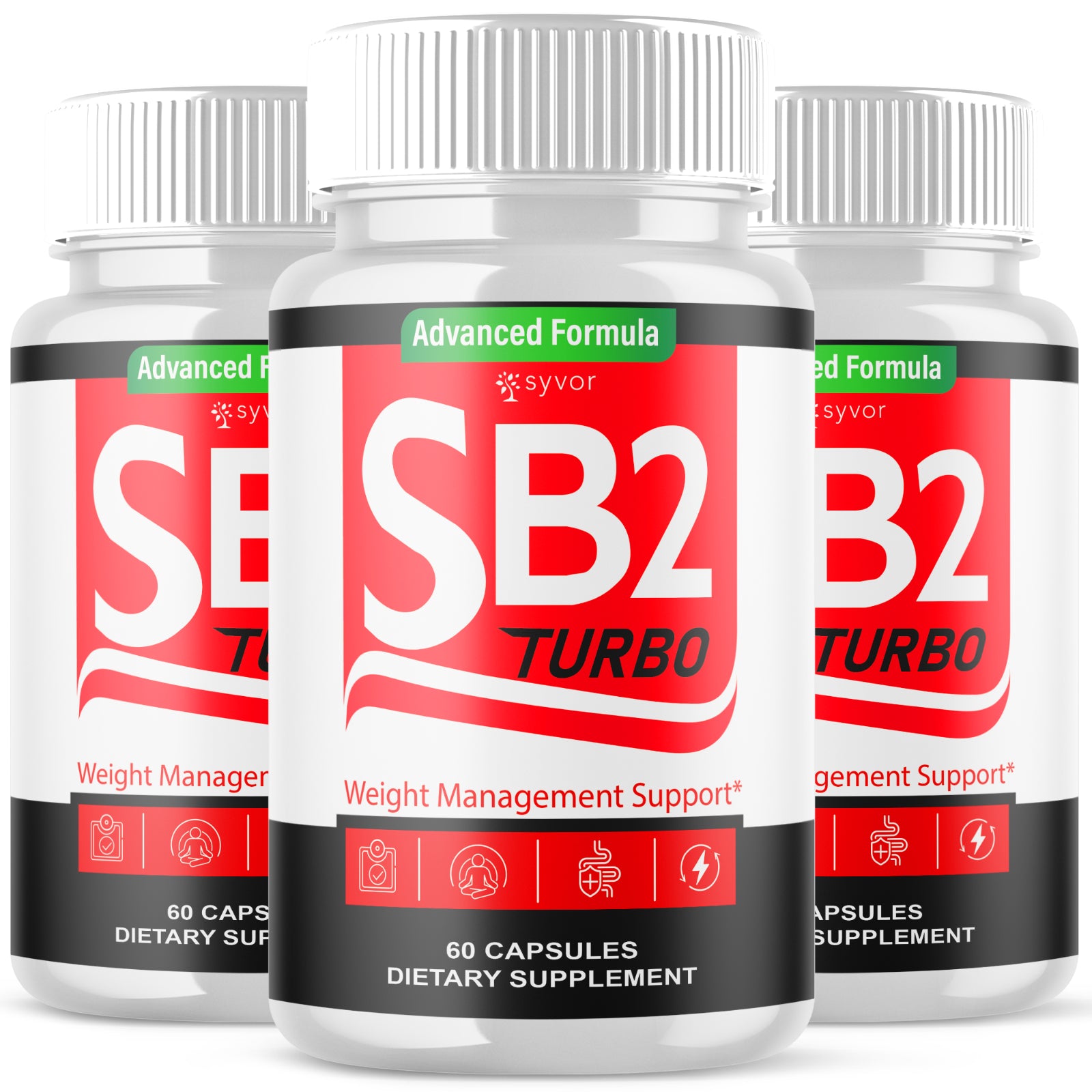 (3 Pack) SB2 Turbo Pills Advanced Energy & Fitness Supplement Sb2Turbo 180 Caps