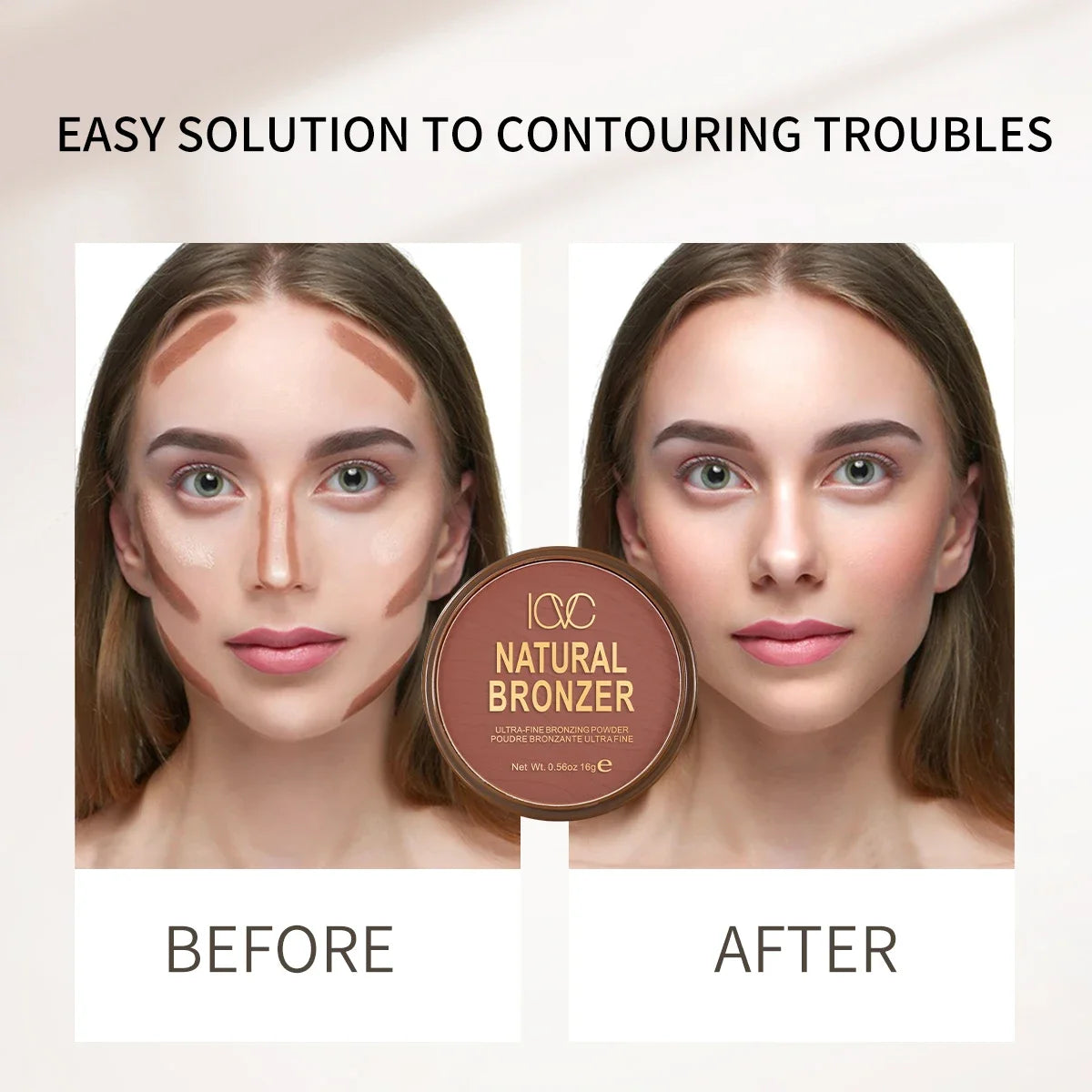 Matte Bronzer and Contour Palette for Dark Skin - Natural Profile Powder and Concealer for Flawless Makeup Setting