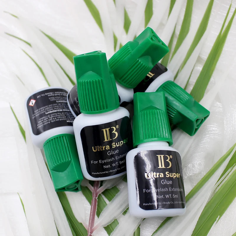 Korean Original IB Ultra Super Glue for Eyelash Extensions - 5ml Professional Adhesive with Green Cap for False Lashes