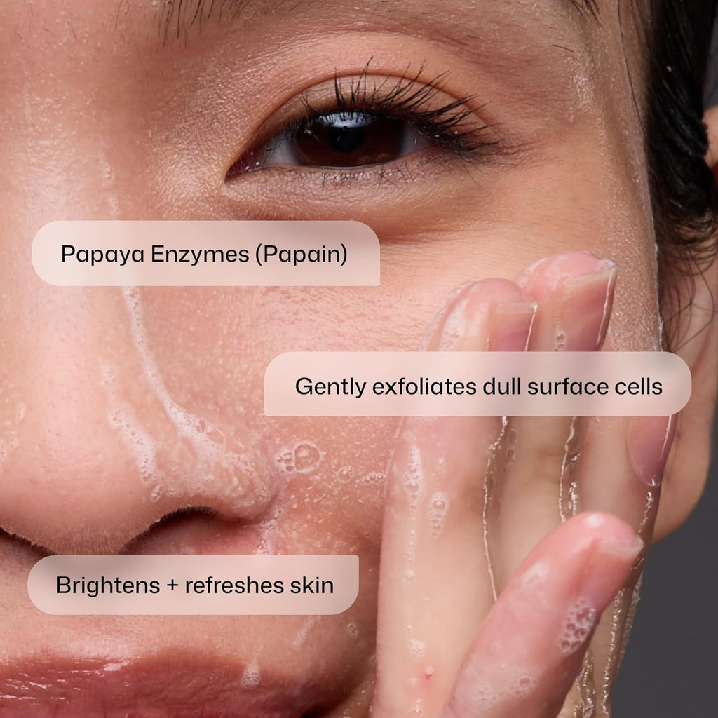 Papaya Enzyme Facial Cleanser with Salicylic Acid - Energizing, Soothing, and Exfoliating Formula