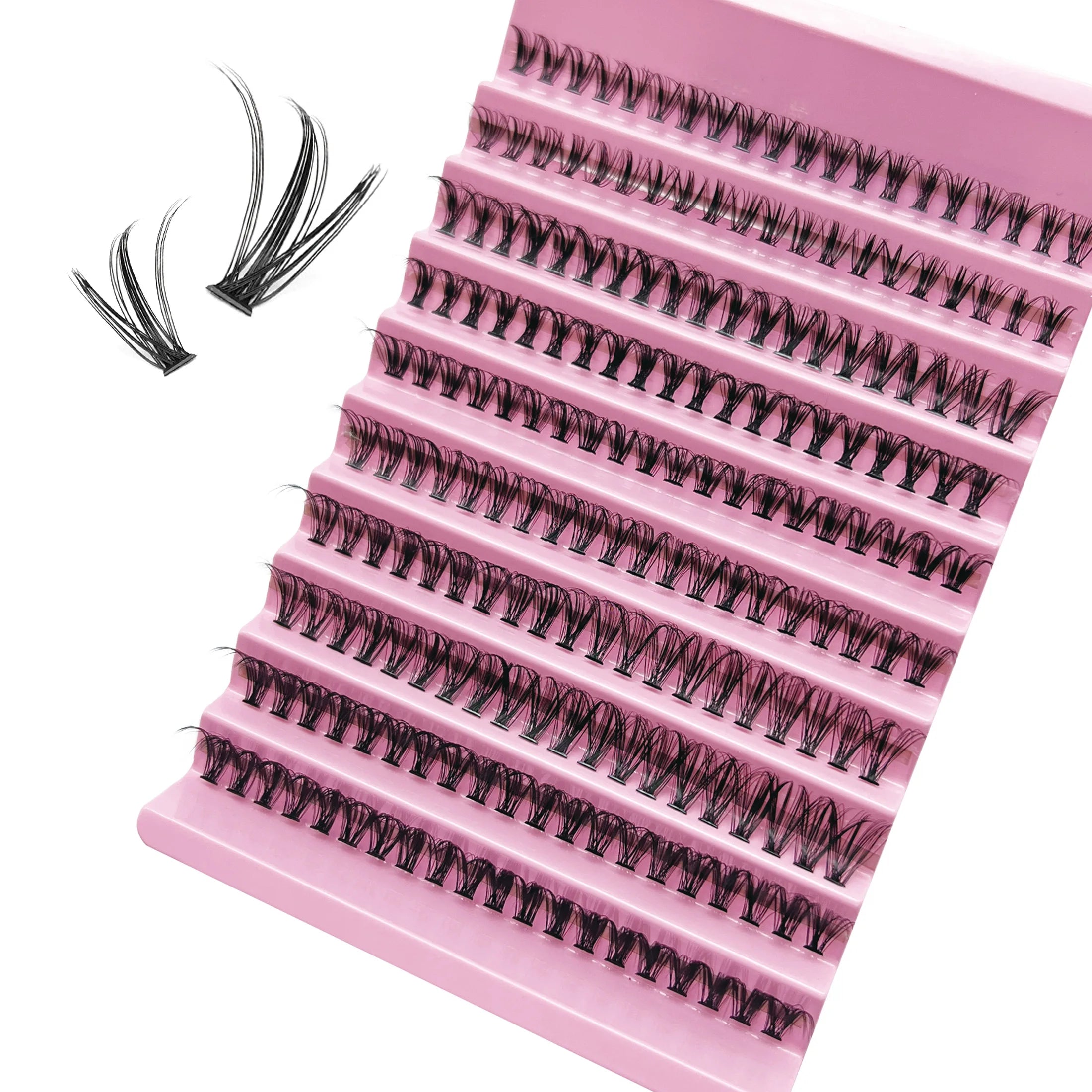 Professional DIY Lash Extension Kit - 200 PCS Cluster Eyelashes with Bond and Seal Makeup Tools for Lash Application