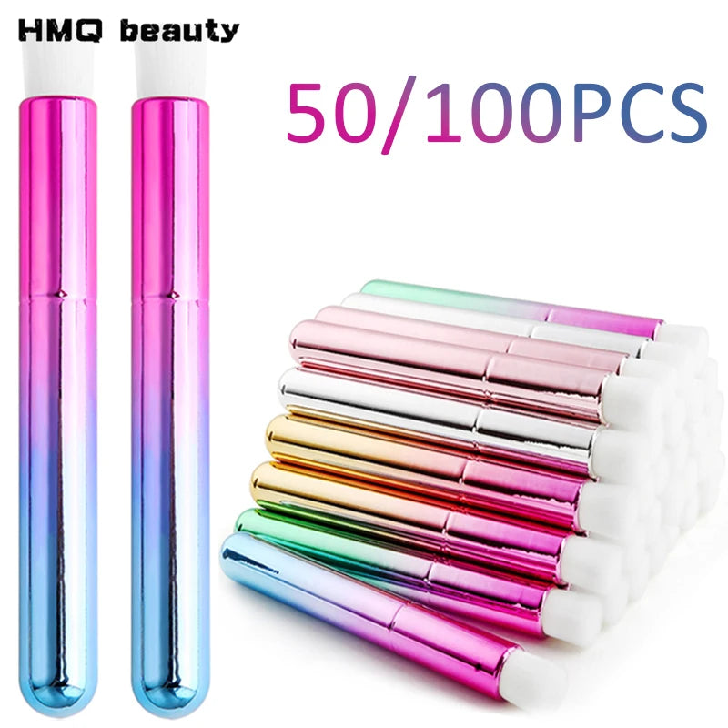 Eyelash Cleaning Brushes and Lash Shampoo Tools - 50/100PCS Set for Deep Cleaning, Blackhead Removal, and Eyelash Extensions