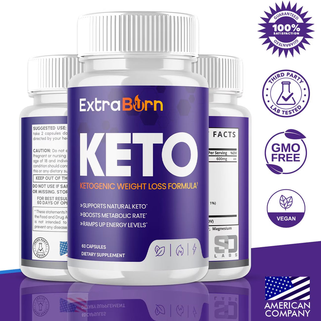(5 Pack) Extra Burn Keto - Supplement for Weight Loss - Energy & Focus Boosting Dietary Supplements for Weight Management & Metabolism - Advanced Fat Burn Raspberry Ketones Pills - 300 Capsules