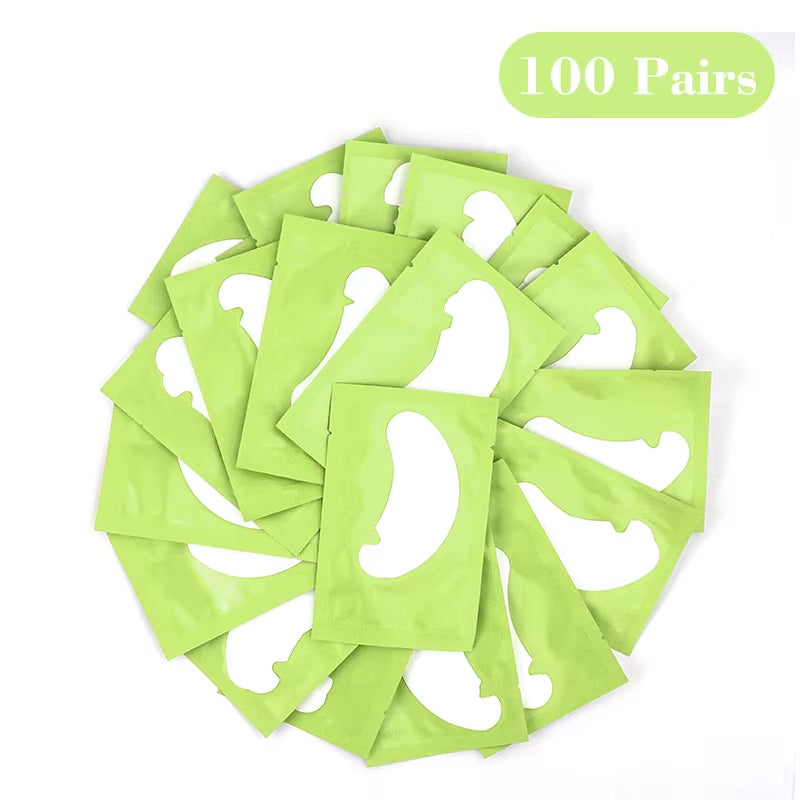 100 Pairs of Hydrogel Grafting Eyelash Stickers - Gentle and Non-Irritating Lashes Extension Supplies for Makeup Application