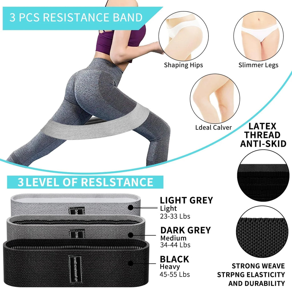 Barbell Pad Set - 9-Piece Complete Kit with Squat Pad, Ankle Straps, Hip Resistance Bands, Lifting Straps, and Carry Bag - Black