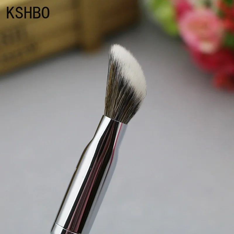 Professional Liquid Foundation Brush with Broom Head for Shadow Repair - Women's Face Base Makeup Tool