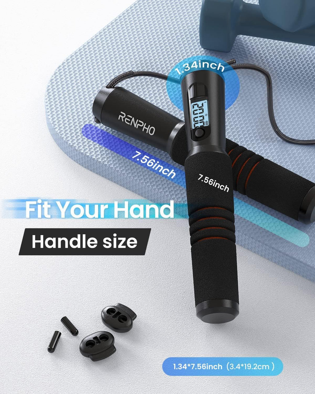 Smart Jump Rope with App-Based Data Tracking and Analysis, Tangle-Free Design, Adjustable for All Users, Perfect for Crossfit, Gym, and MMA Training
