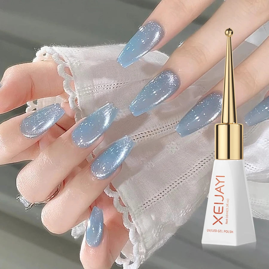 10ml Magnetic Cat Eye Chrome Nail Powder - Chameleon Metallic Glitter for Gel Polish and DIY Nail Art