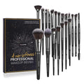 20-Piece Professional Makeup Brush Set for Foundation, Concealer, Eyeshadow, and Blush with Portable Storage Case