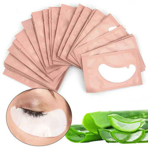 100 Pairs of Hydrogel Grafting Eyelash Stickers - Gentle and Non-Irritating Lashes Extension Supplies for Makeup Application