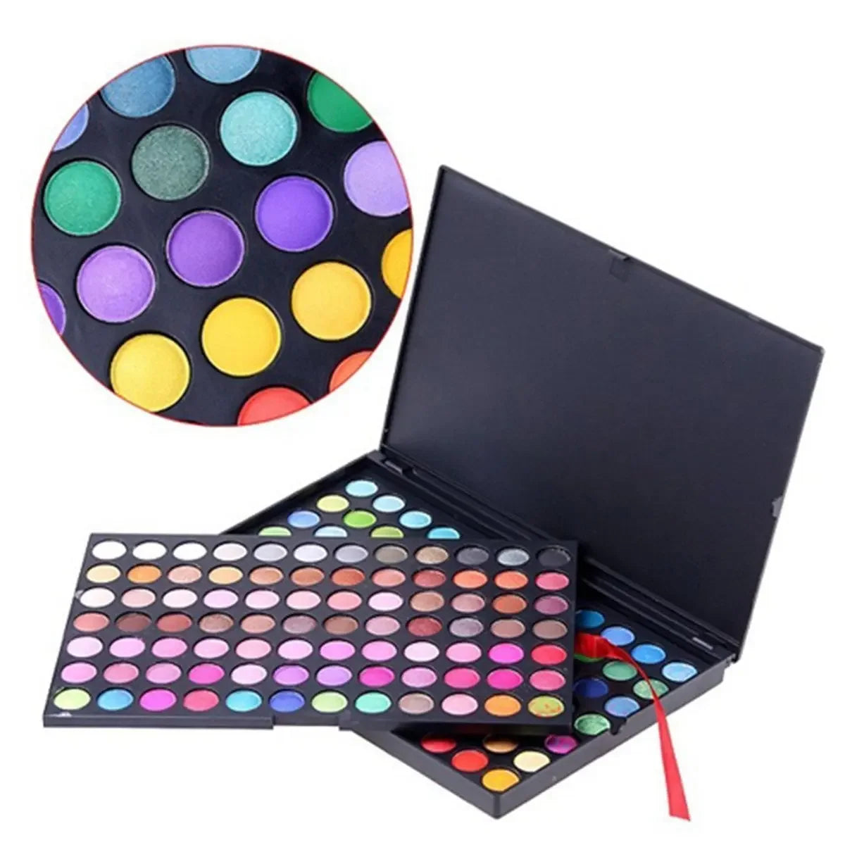 120-Color Waterproof Eye Makeup Set - Nude Eyeshadow Palette with Glitter and Matte Pigmented Pressed Powders
