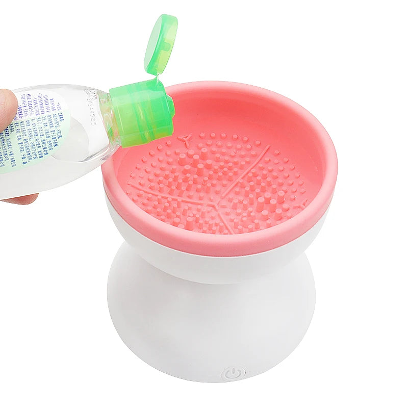 Portable Electric Makeup Brush Cleaner and Dryer with Silicone Technology