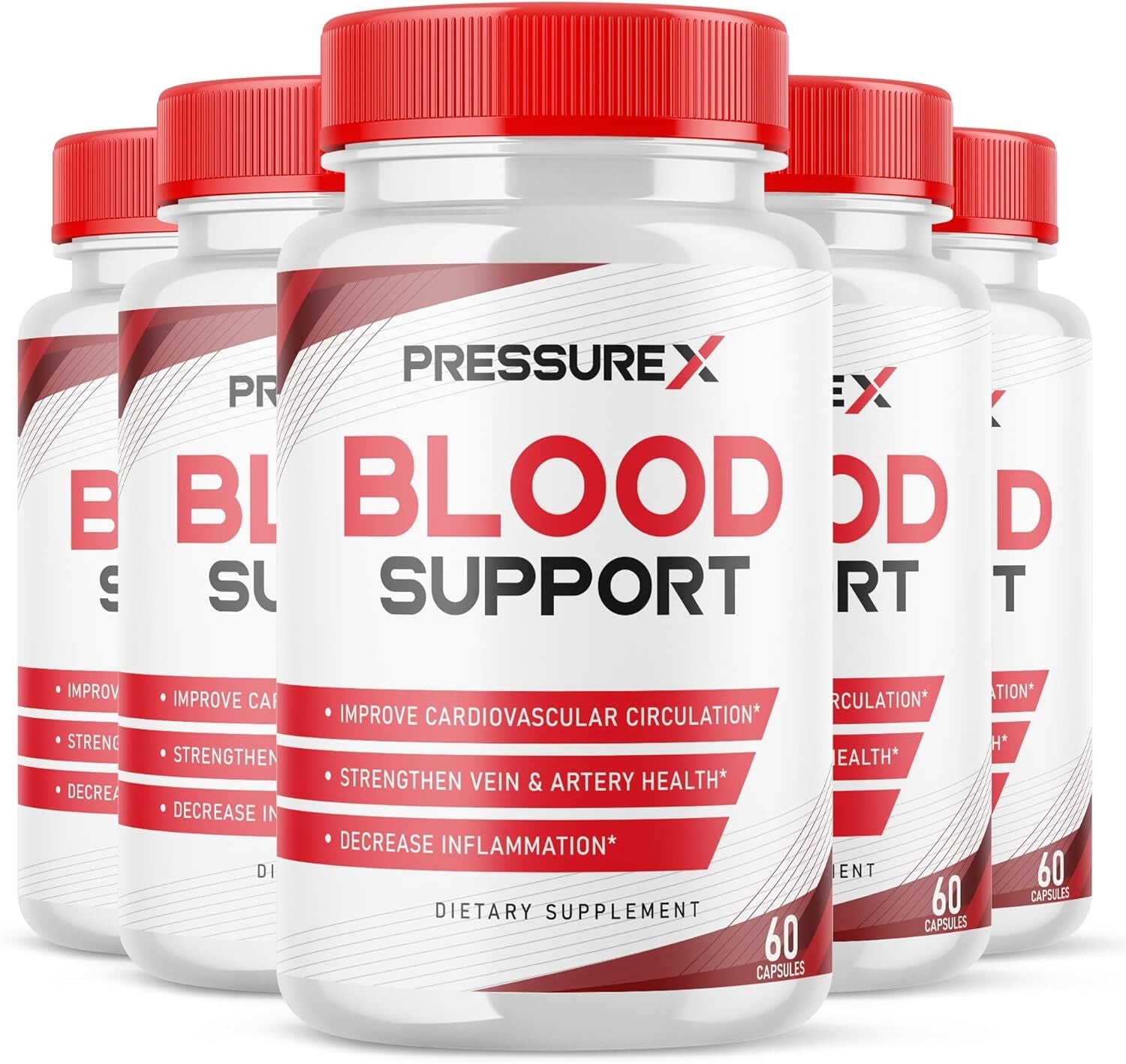 Pressure X Blood Sugar Support Pills - Original 5-Pack