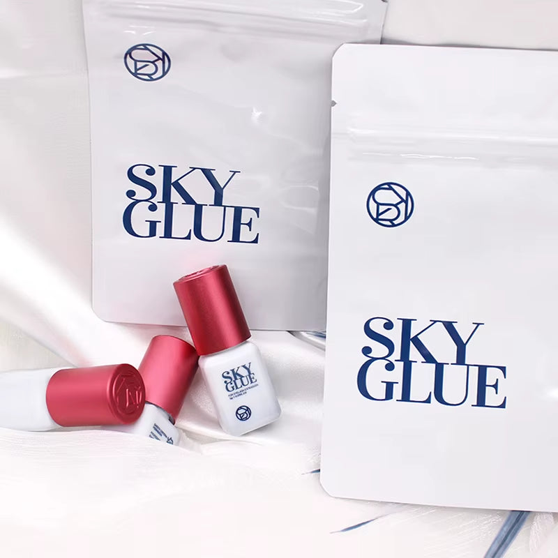SKY S+ Glue for Fake Eyelash Extensions - Original Korean Formula, 5ml, Red Cap - Professional Adhesive for Beauty and Makeup Applications