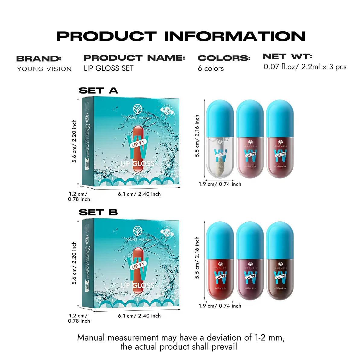 Velvet Matte Lip Gloss Set - 3 or 4 Pieces, Long-Lasting, Non-Fading, Non-Stick Cup, Fruit Scented, Smooth and Lightweight Formula
