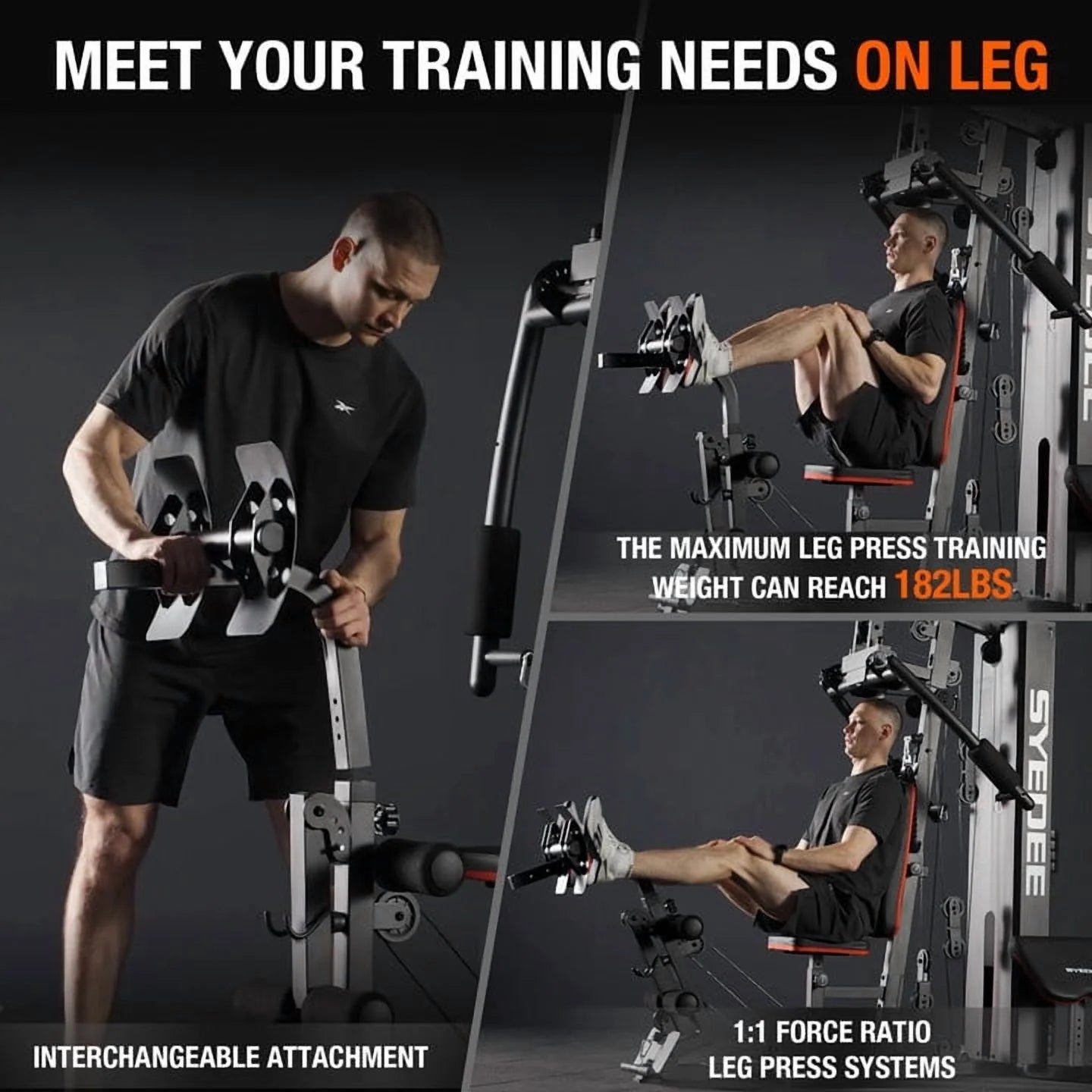 Home Gym Station with 150 lbs Weight Stack - Complete Full-Body Training Equipment