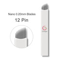 White Microblading Needles (9/11/12/14/18/21) for Permanent Makeup Eyebrow Tattoo Supplies