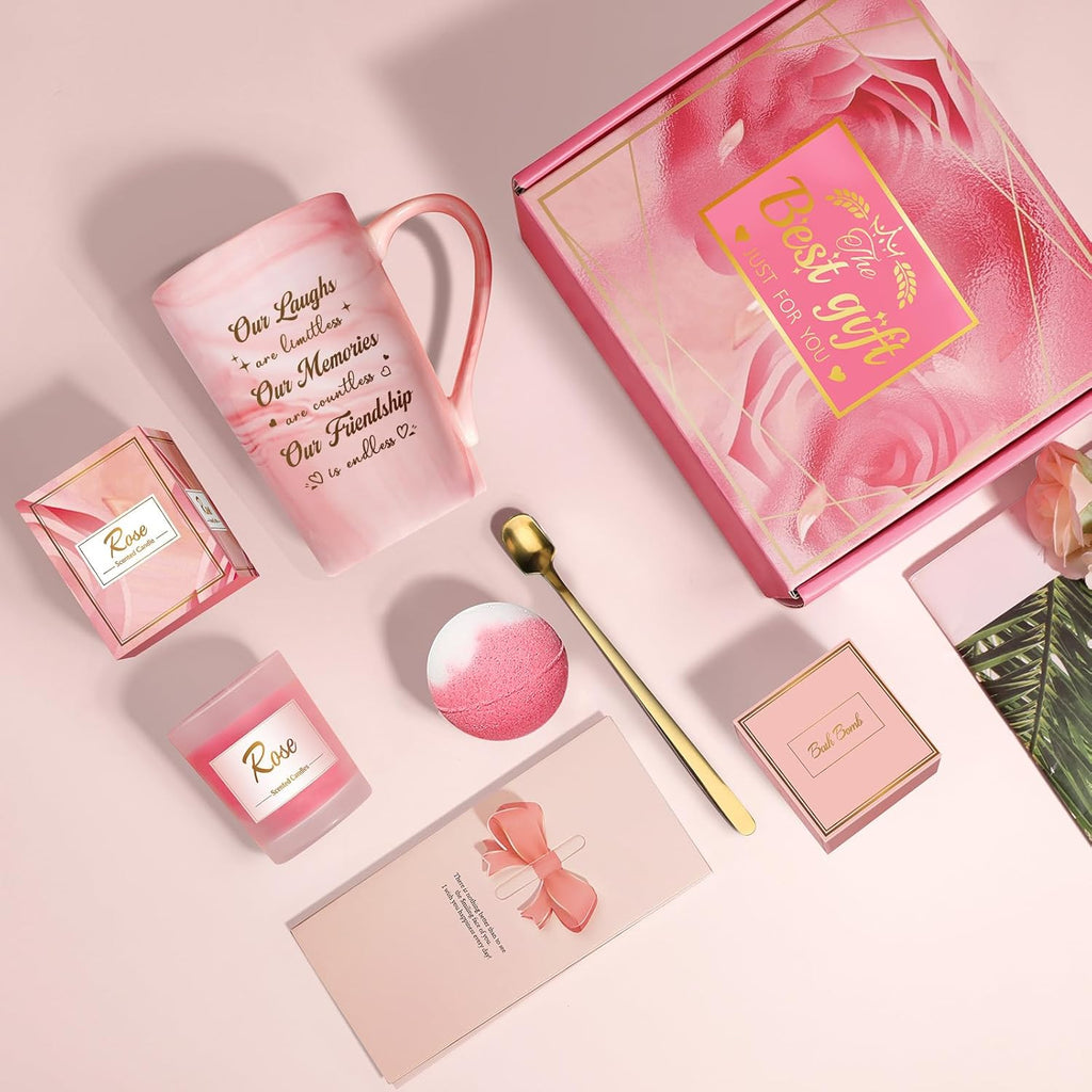 Premium Spa Relaxation Gift Baskets for Women: Thoughtful Best Friend Presents for Mother's Day, Birthdays, Galentine's Day, Valentine's Day, Christmas, Easter, Graduation, and Long-Distance Friendships